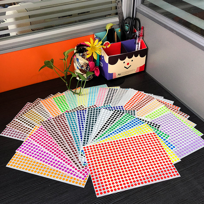 Food Storage Labels - 16 Color Label Dot Stickers Self-Adhesive