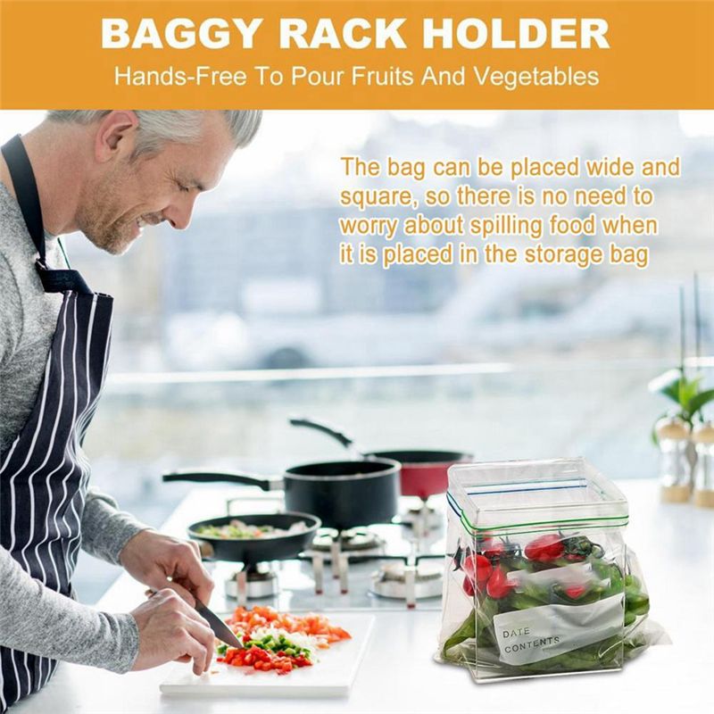 Food Storage Bag - SUPERSALE Zipper Closure Bag Holder Kitchen