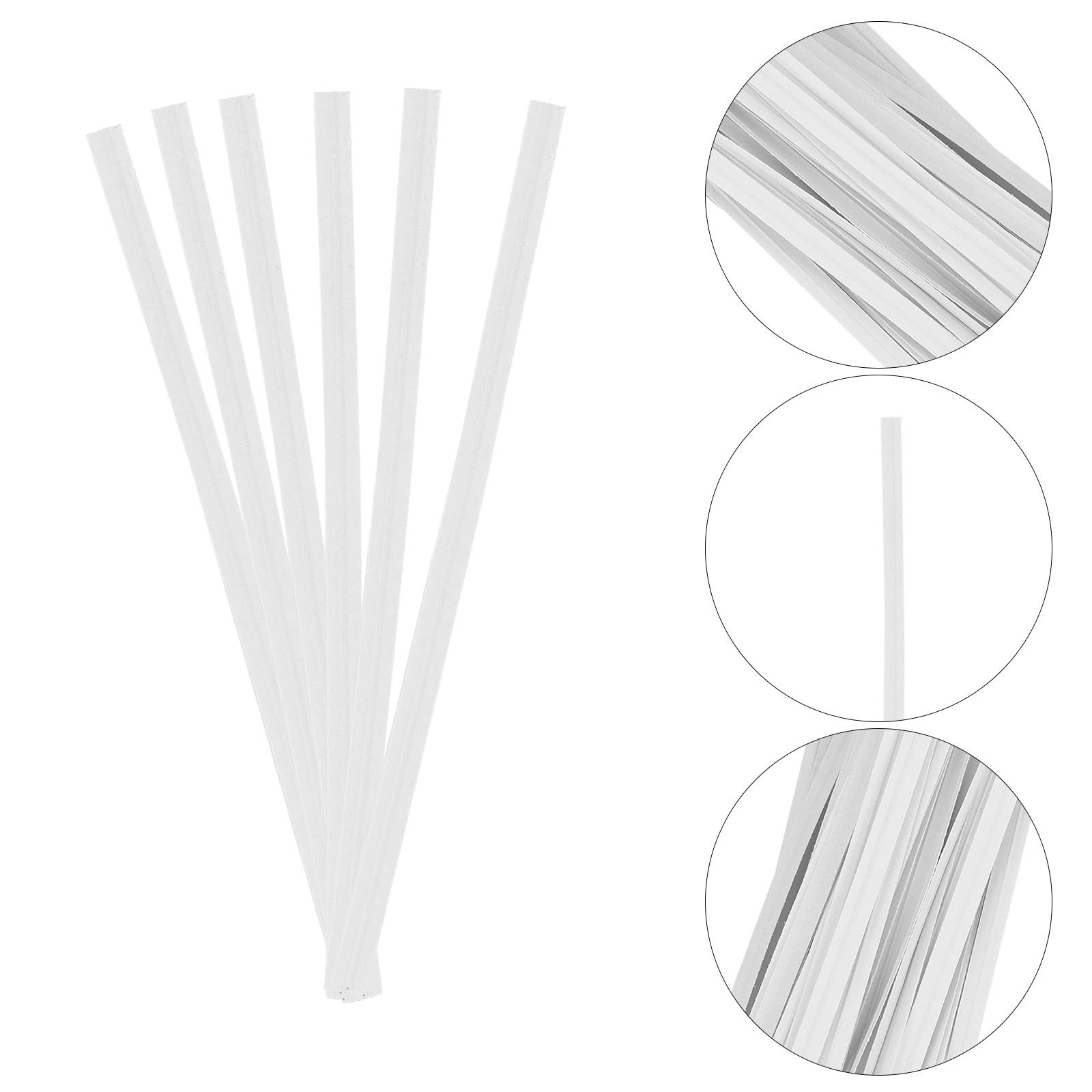 Food Storage Bag - White Paper Twist Ties 1000 Pack