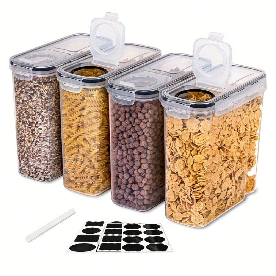 Food Storage Meals - 4 Pack Airtight Cereal & Dry