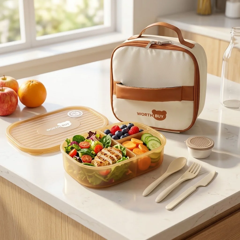 Detachable Plastic Bento Box M - Food Storage With Dividers recension och pris