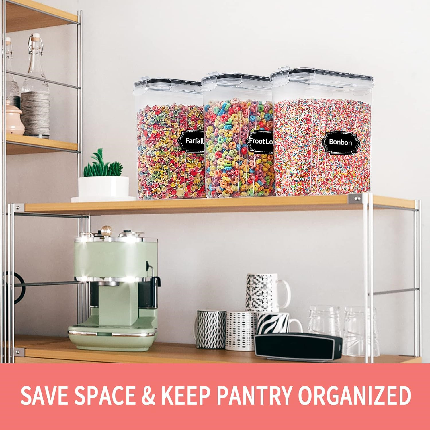2.5L Cereal Storage Containers - Food Storage Labels recension och pris