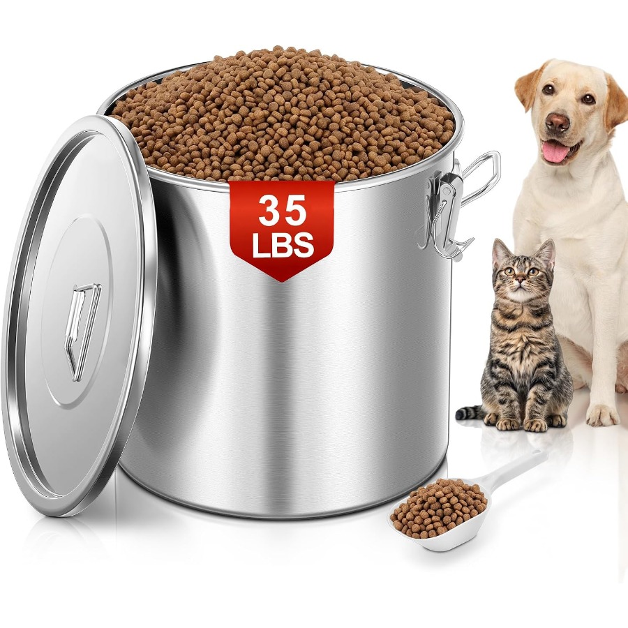 35LBS Airtight Stainless Steel - Food Storage Containers recension och pris