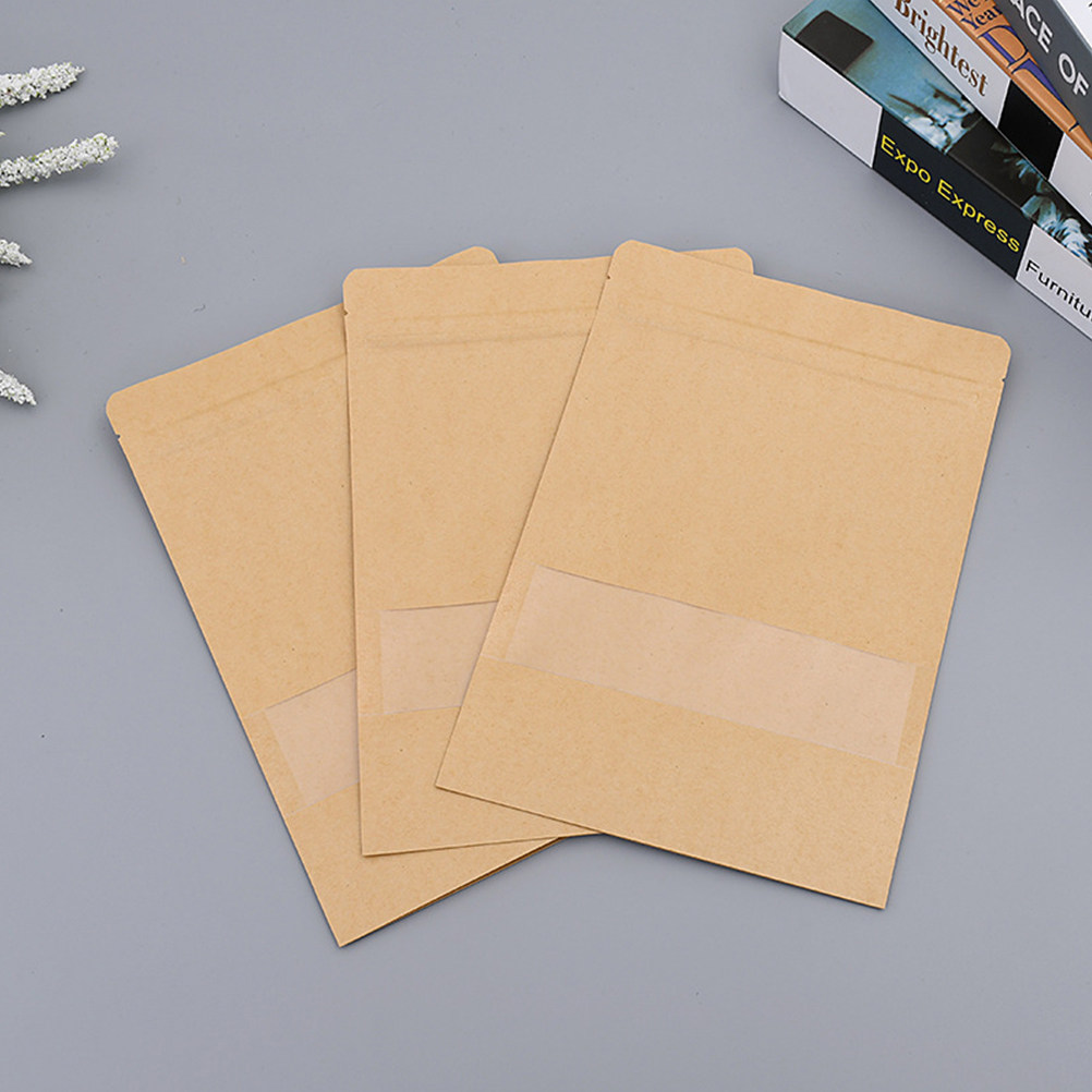 50Pcs Eco Friendly Kraft Paper - Food Storage Bag recension och pris