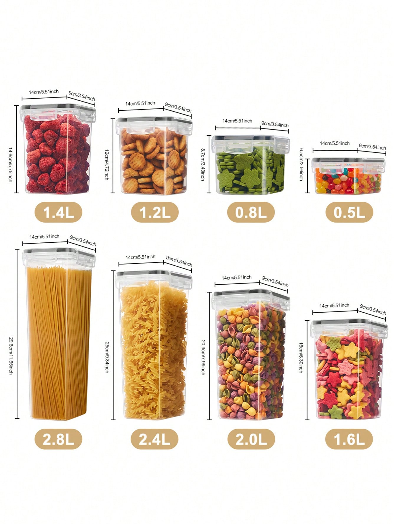 48pcs Sealed Food Storage Cont - Food Storage Labels recension och pris