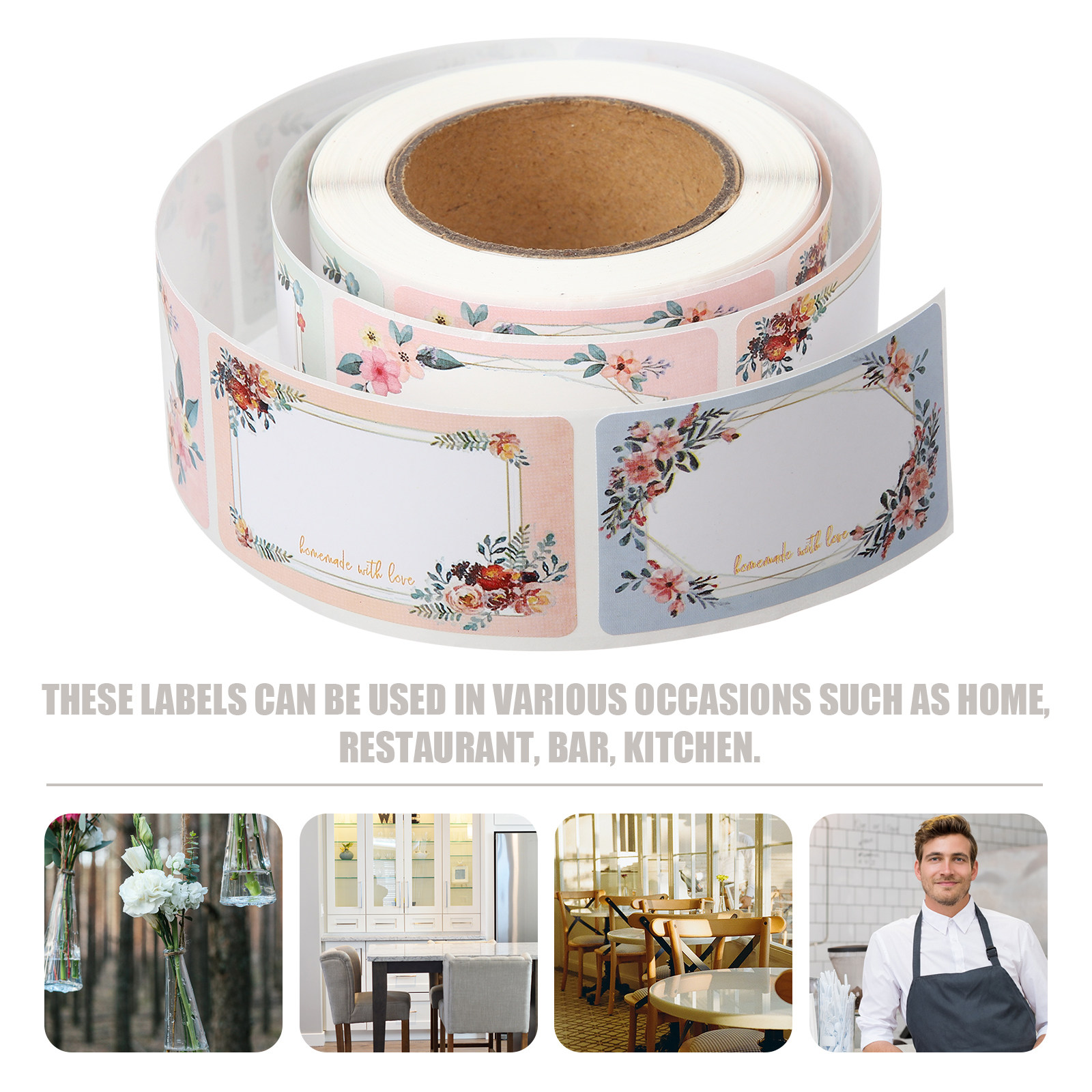 3 Rolls Blank Name Sticker Lab - Food Storage Labels recension och pris