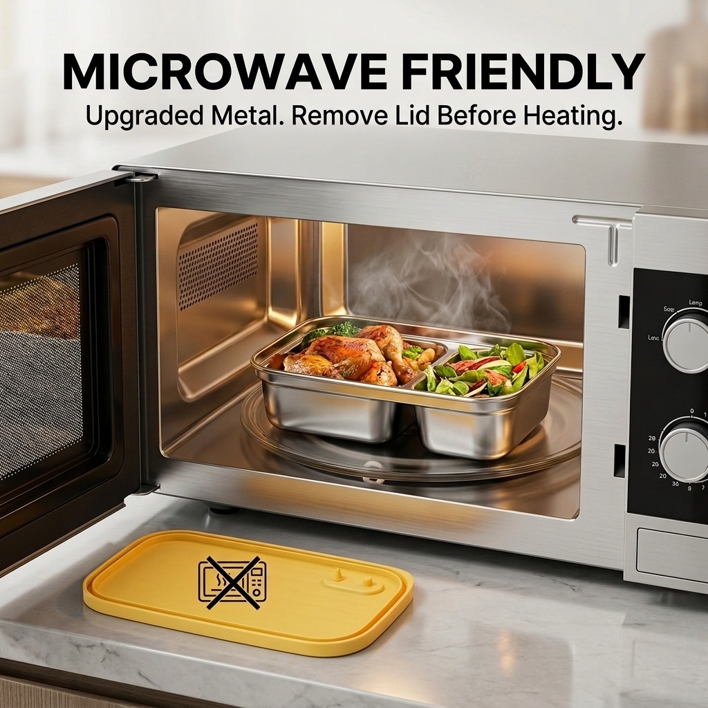 304 Stainless Steel Bento Box  - Food Storage Oven Safe recension och pris