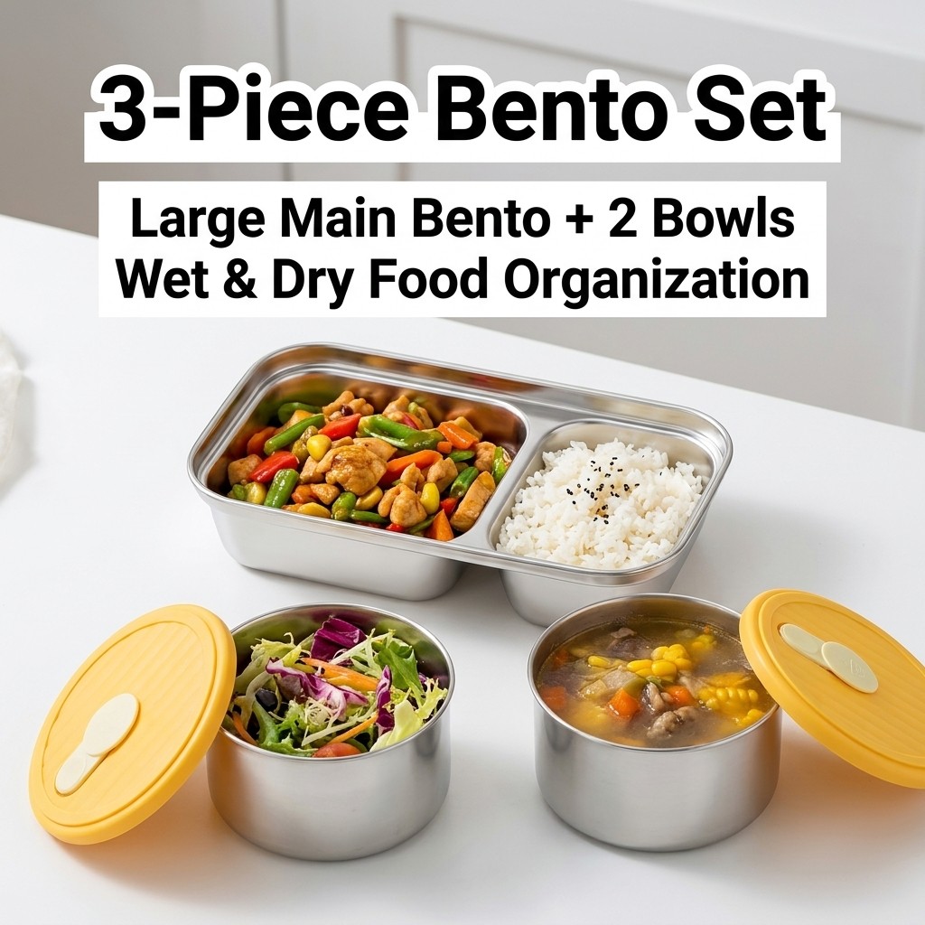 304 Stainless Steel Bento Box  - Food Storage Oven Safe recension och pris