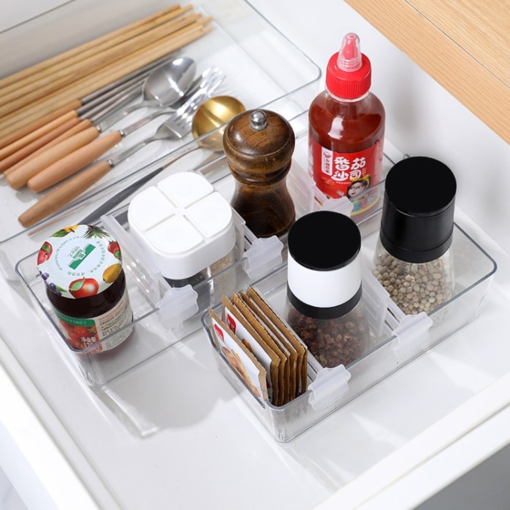1/4pcs Adjustable Refrigerator - Food Storage With Dividers recension och pris