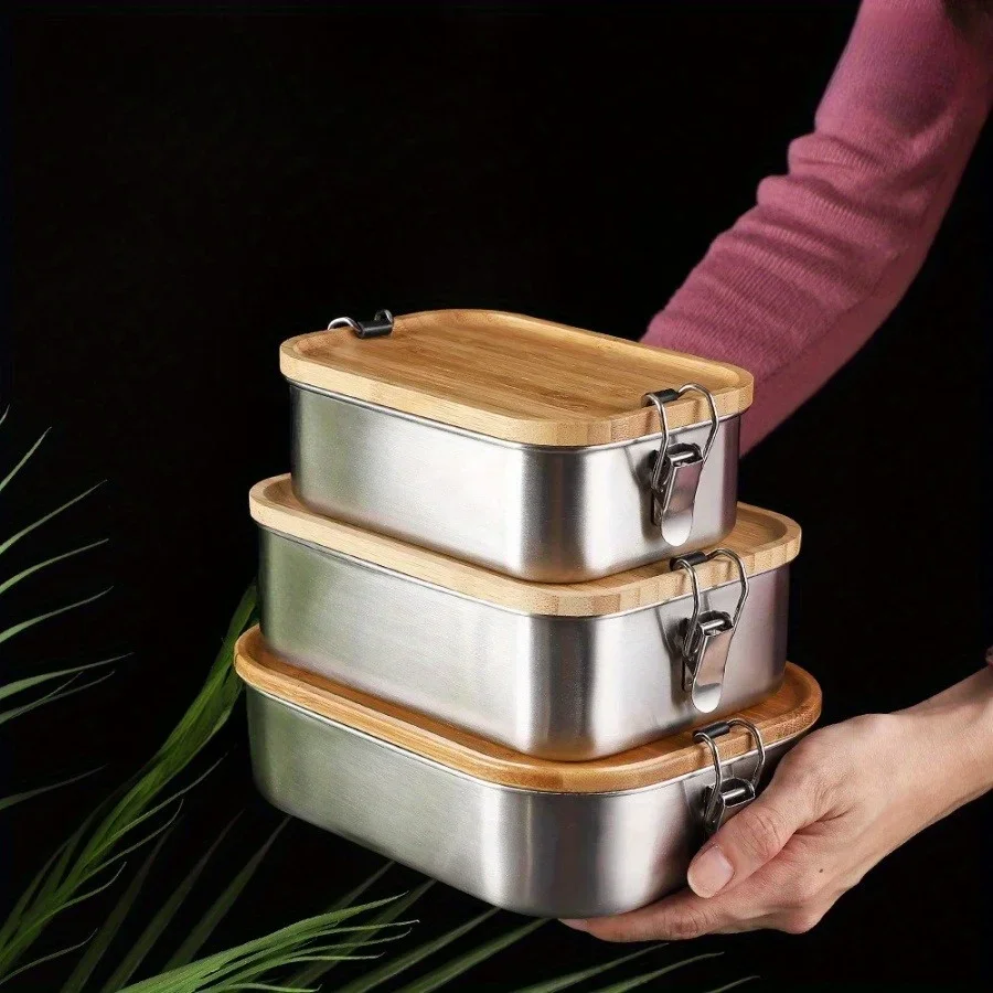 New 304 Stainless Steel Bamboo - Food Storage Oven Safe recension och pris