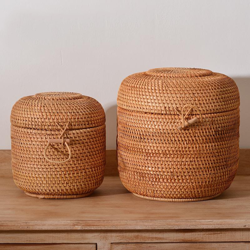 Handwoven Rattan Tea Storage B - Food Storage Oven Safe recension och pris