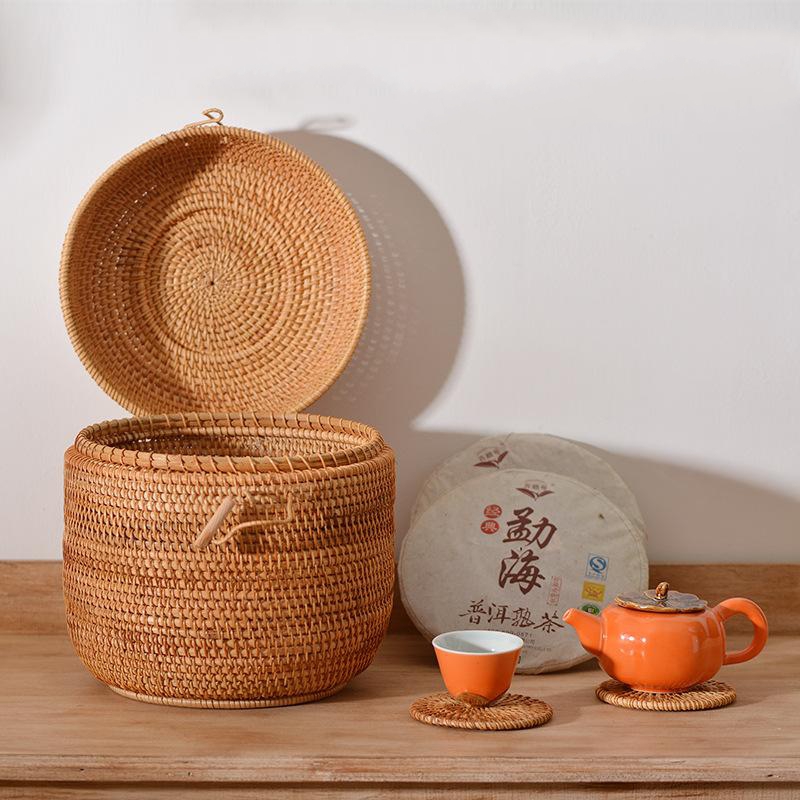 Handwoven Rattan Tea Storage B - Food Storage Oven Safe recension och pris