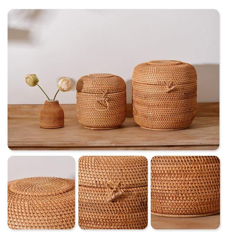 Handwoven Rattan Tea Storage B - Food Storage Oven Safe recension och pris