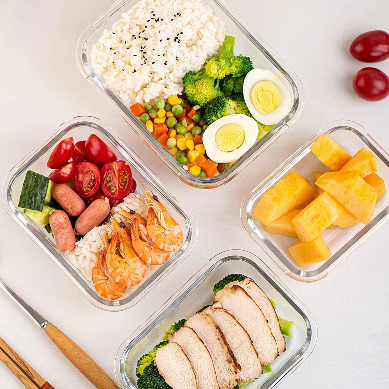 10 Pack Glass Meal Prep Contai - Food Storage Oven Safe recension och pris