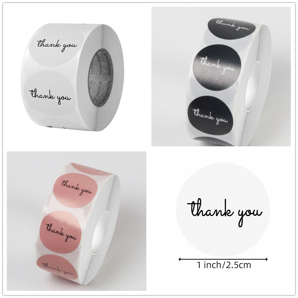 500 Thank You Stickers Roll 25 - Food Storage Labels recension och pris