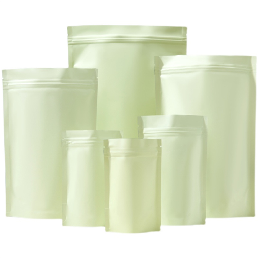50/100PCS Matte Pale Yellow Zi - Food Storage Bag recension och pris