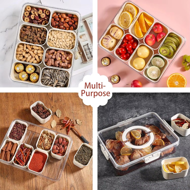 Kitchen Plastic PET 8 Compartm - Food Storage With Dividers recension och pris