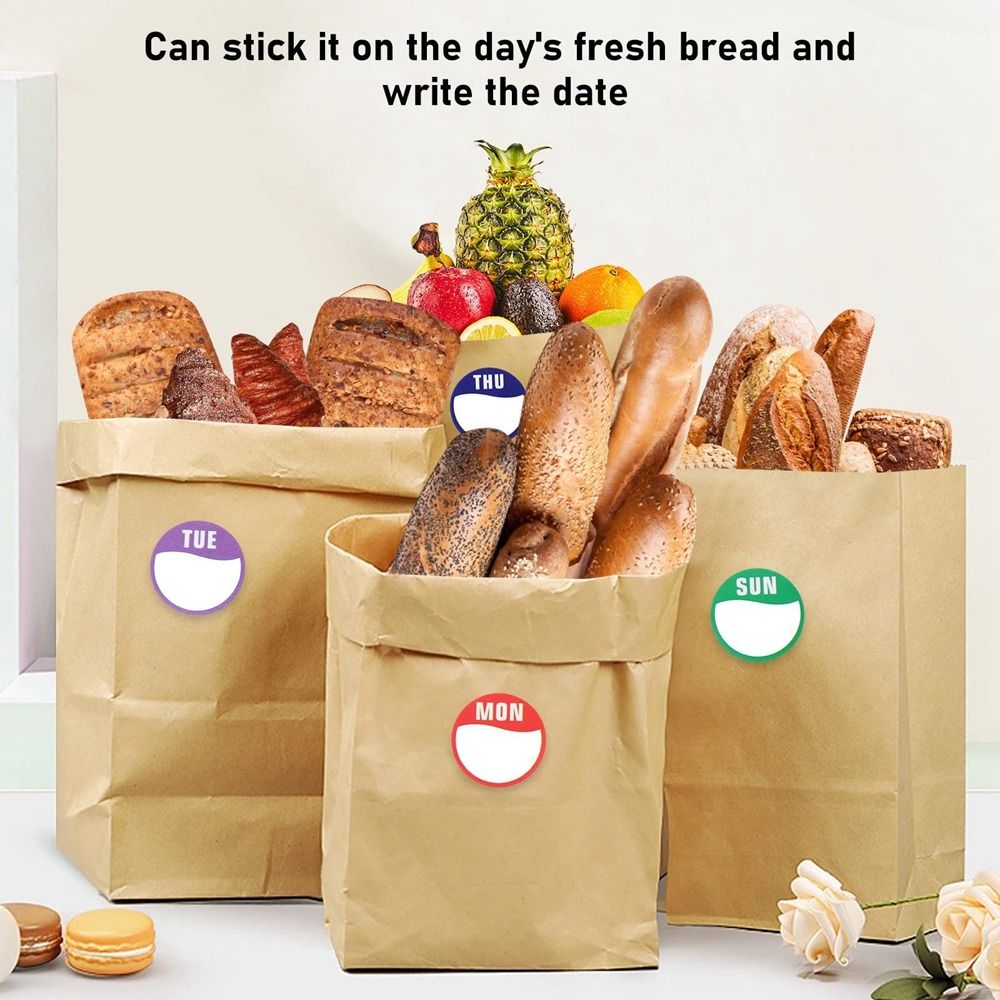New Paper Week Stickers 500 Pc - Food Storage Labels recension och pris