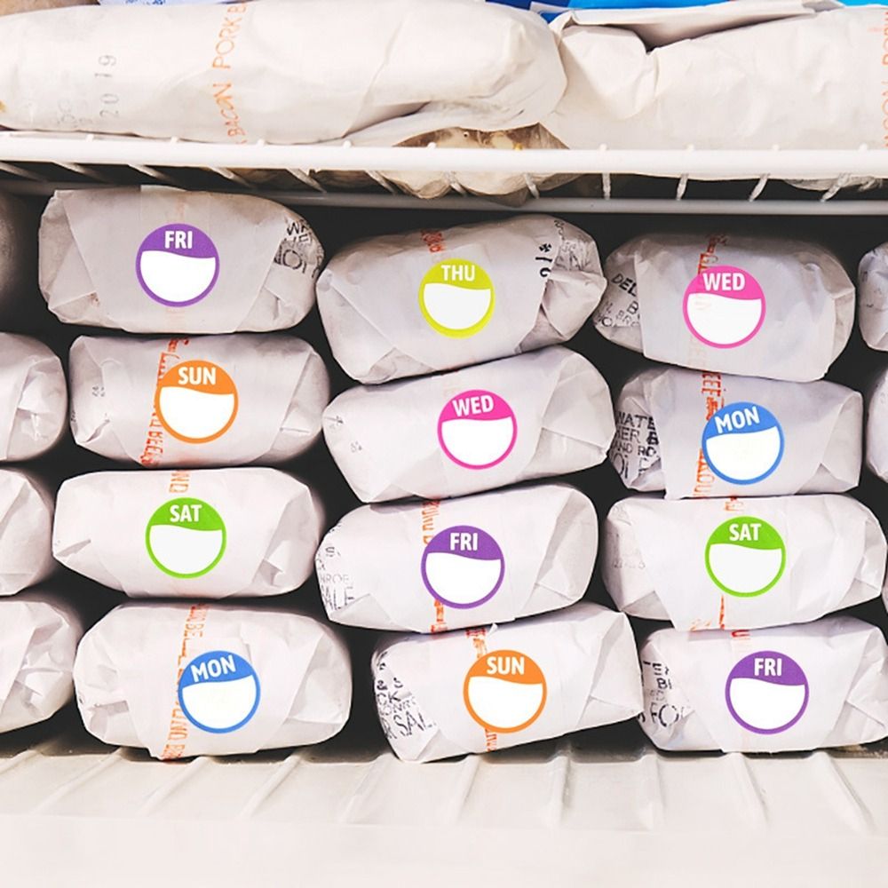 New Paper Week Stickers 500 Pc - Food Storage Labels recension och pris
