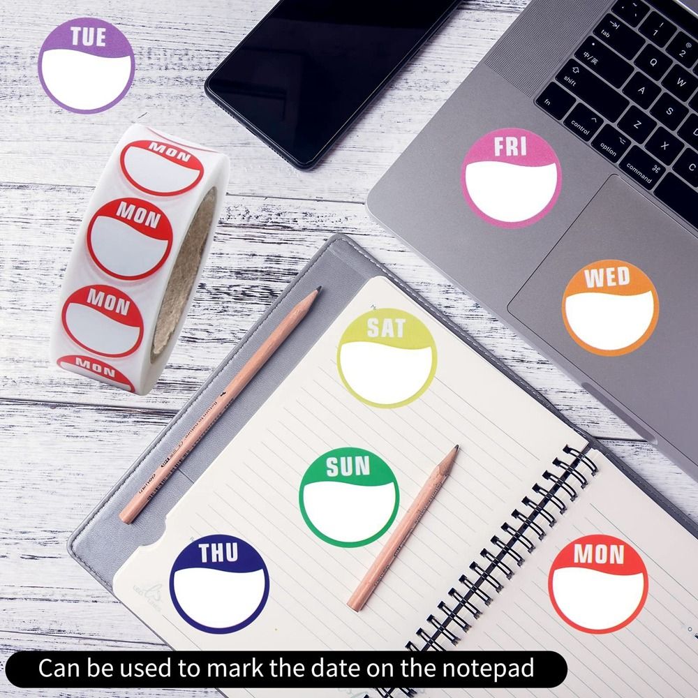 New Paper Week Stickers 500 Pc - Food Storage Labels recension och pris