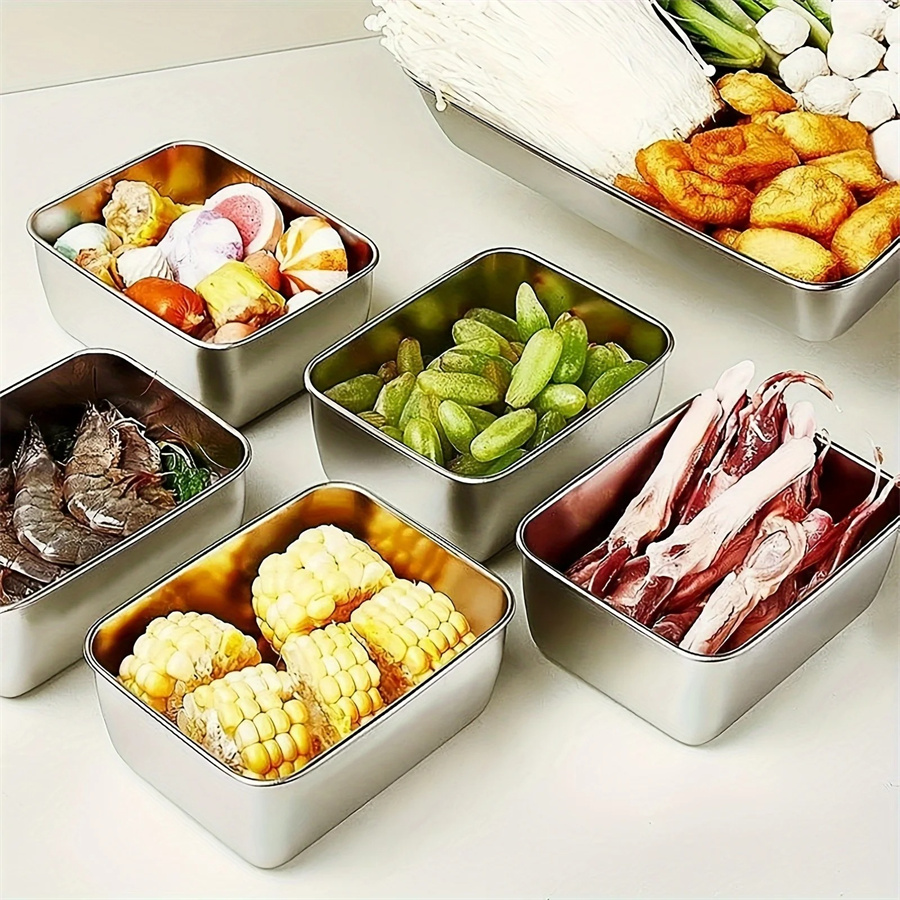 1/3/5pcs Stainless Steel Food  - Food Storage Oven Safe recension och pris