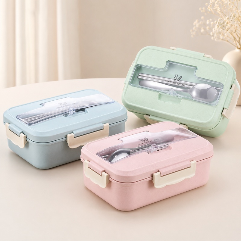 Wheat Straw Lunch Box Microwav - Food Storage Oven Safe recension och pris
